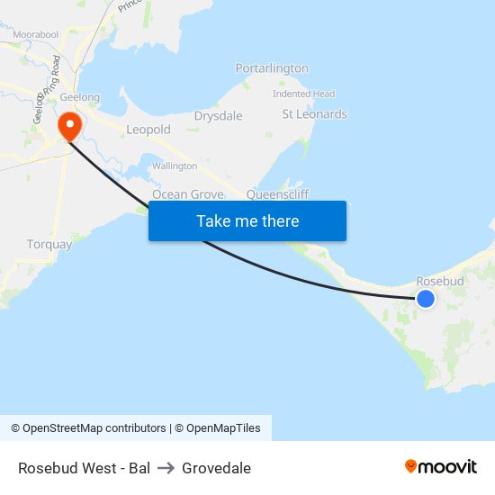 Rosebud West - Bal to Grovedale map