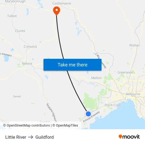 Little River to Guildford map
