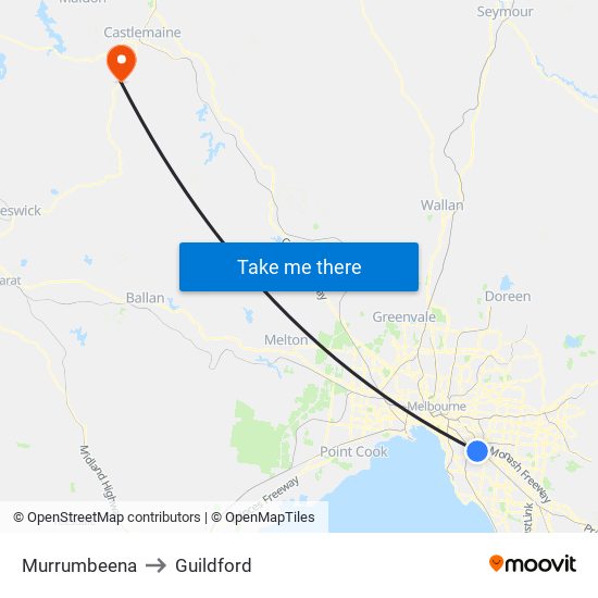 Murrumbeena to Guildford map