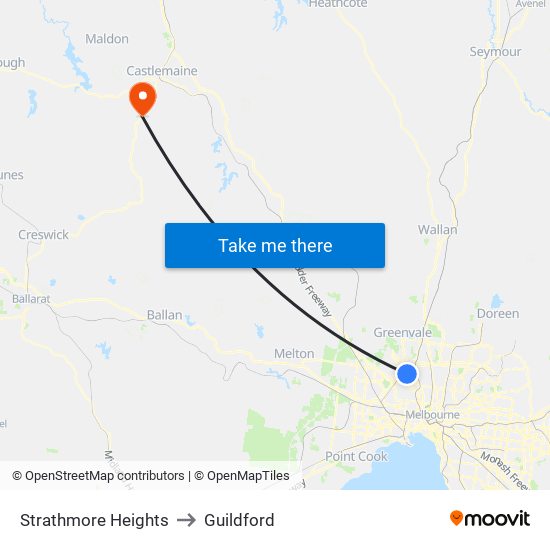 Strathmore Heights to Guildford map