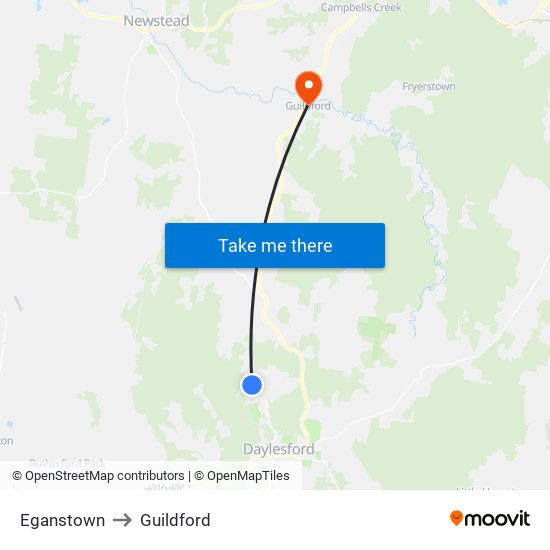 Eganstown to Guildford map