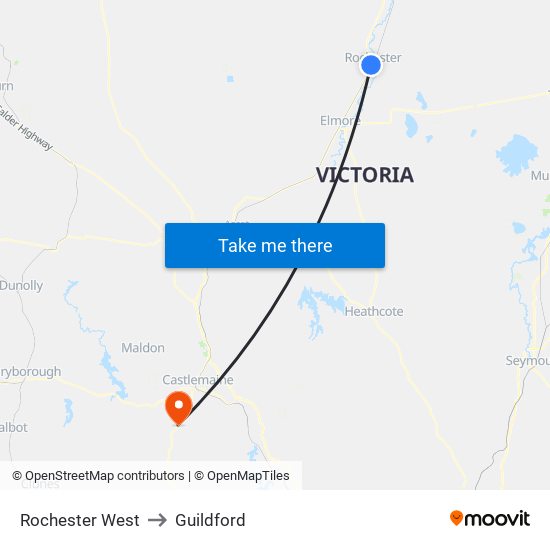 Rochester West to Guildford map