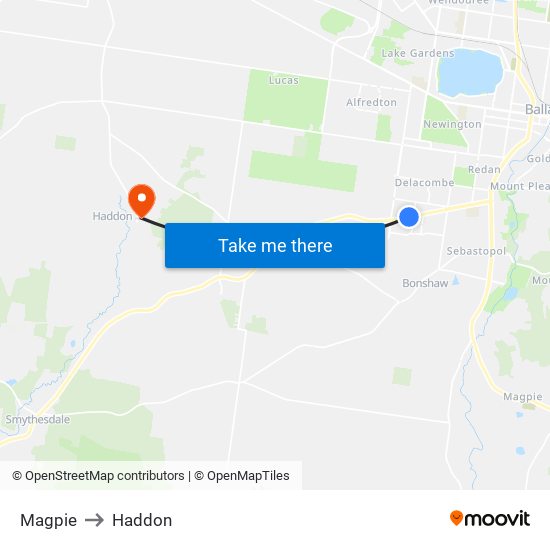 Magpie to Haddon map