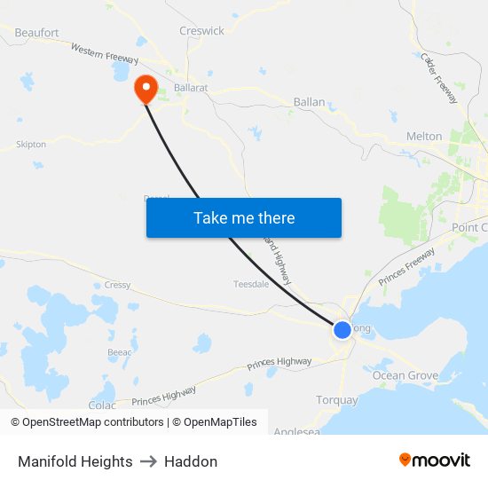 Manifold Heights to Haddon map