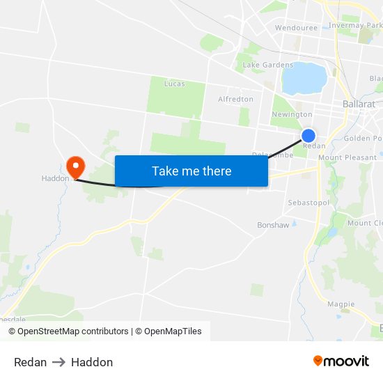 Redan to Haddon map
