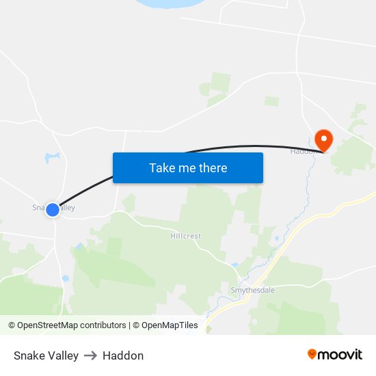 Snake Valley to Haddon map