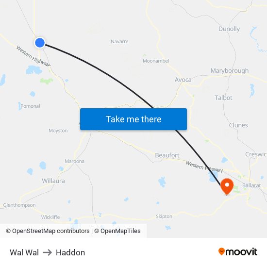 Wal Wal to Haddon map