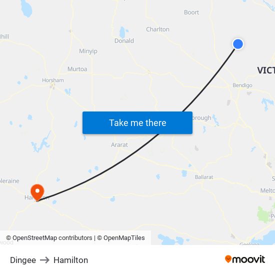 Dingee to Hamilton map