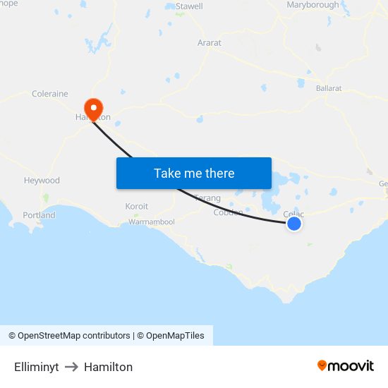 Elliminyt to Hamilton map