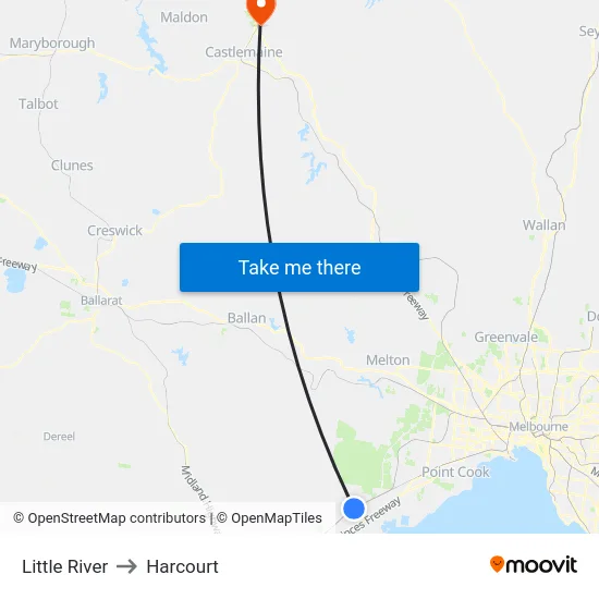 Little River to Harcourt map