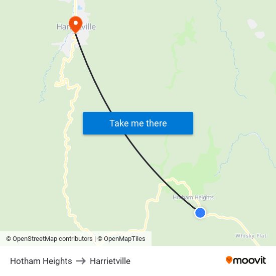 Hotham Heights to Harrietville map