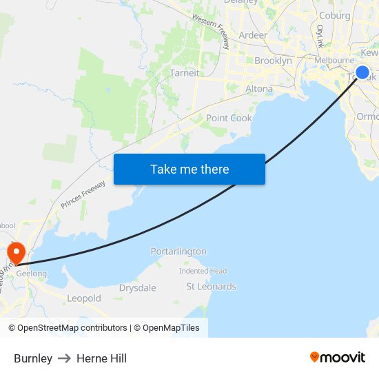 Burnley to Herne Hill map