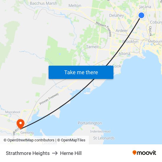 Strathmore Heights to Herne Hill map