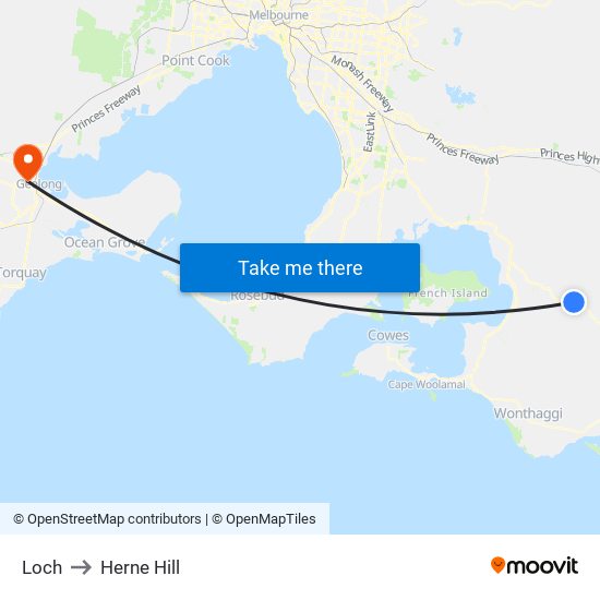 Loch to Herne Hill map