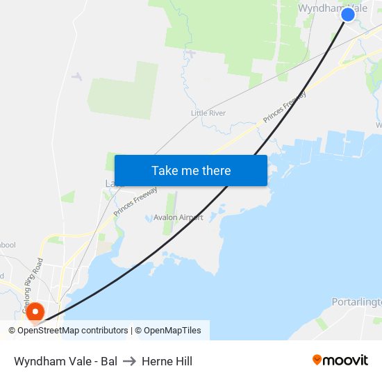 Wyndham Vale - Bal to Herne Hill map