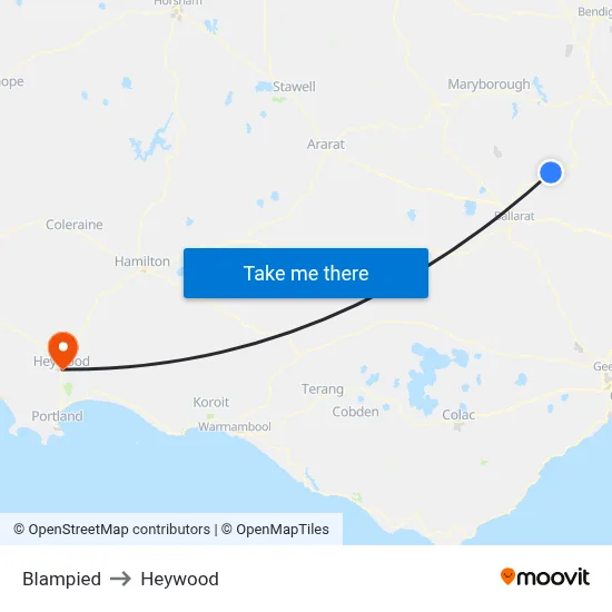 Blampied to Heywood map