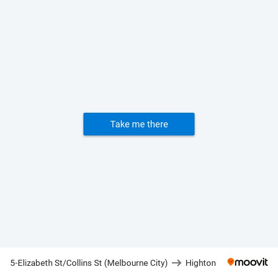 5-Elizabeth St/Collins St (Melbourne City) to Highton map