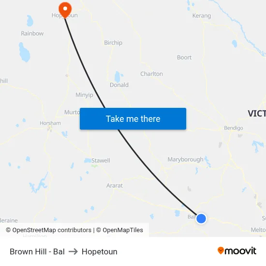 Brown Hill - Bal to Hopetoun map