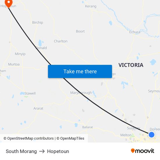 South Morang to Hopetoun map