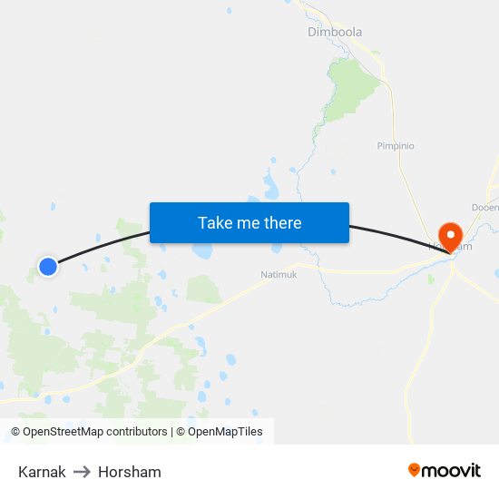 Karnak to Horsham map