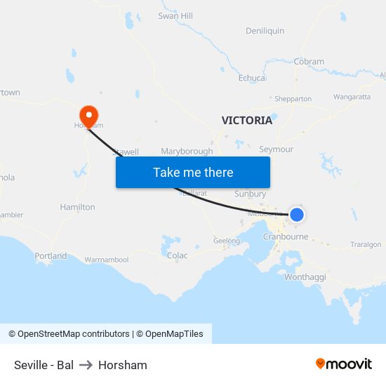 Seville - Bal to Horsham map