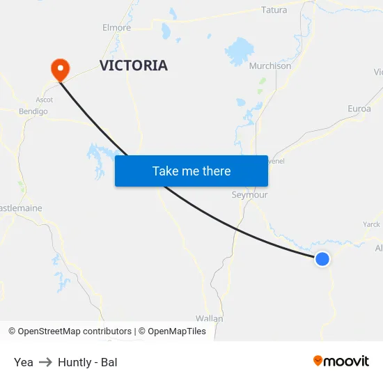 Yea to Huntly - Bal map