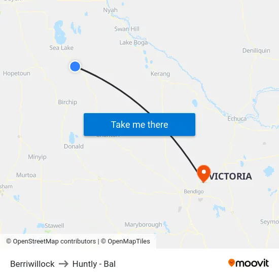 Berriwillock to Huntly - Bal map
