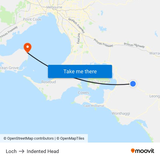 Loch to Indented Head map