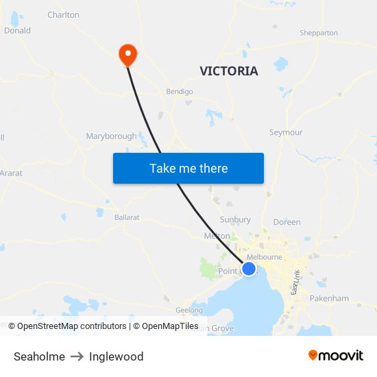 Seaholme to Inglewood map