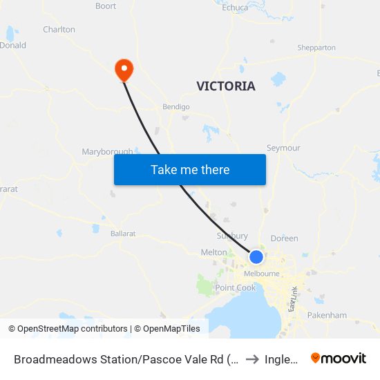 Broadmeadows Station/Pascoe Vale Rd (Broadmeadows) to Inglewood map