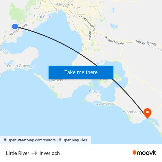 Little River to Inverloch map