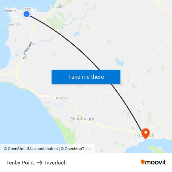 Tenby Point to Inverloch map