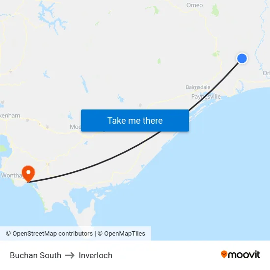 Buchan South to Inverloch map