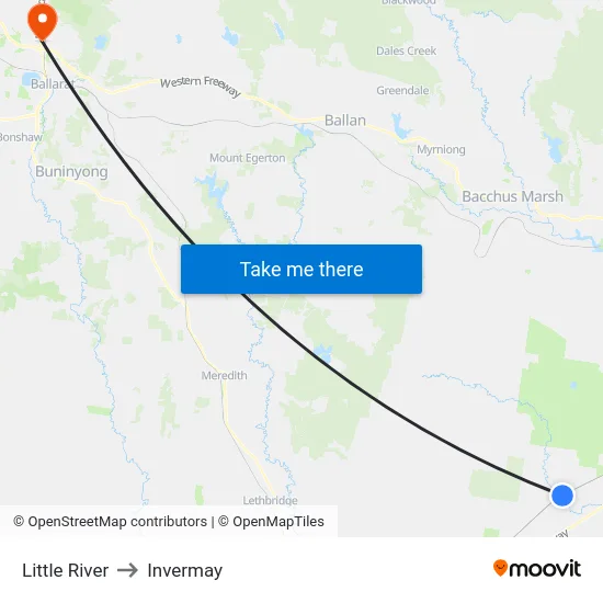 Little River to Invermay map
