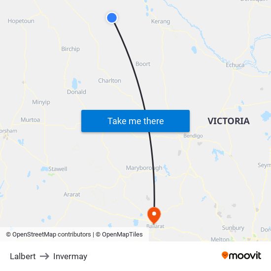 Lalbert to Invermay map