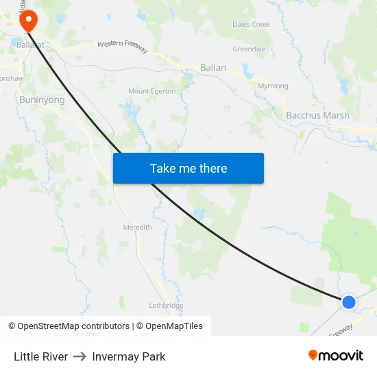 Little River to Invermay Park map