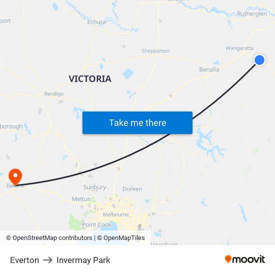 Everton to Invermay Park map