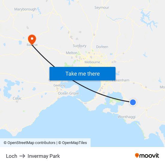 Loch to Invermay Park map