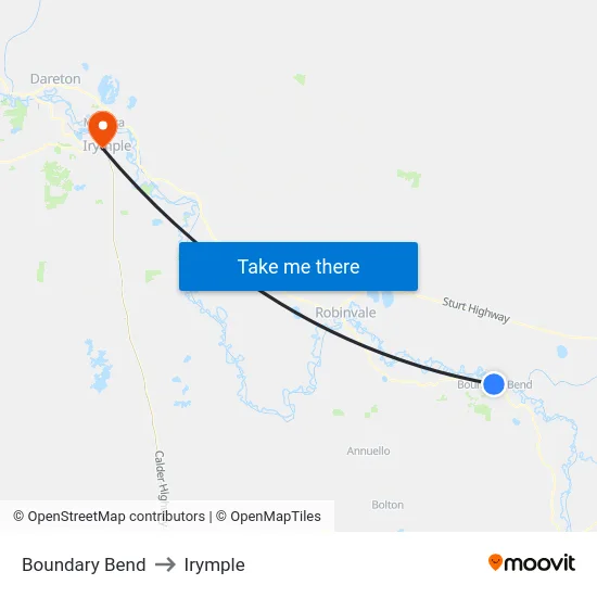 Boundary Bend to Irymple map