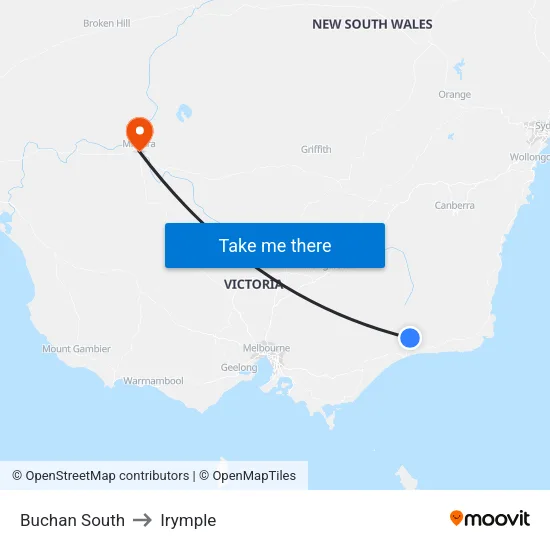 Buchan South to Irymple map