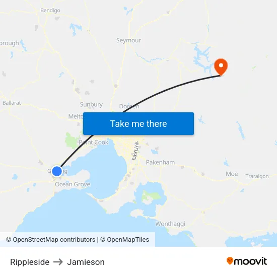 Rippleside to Jamieson map