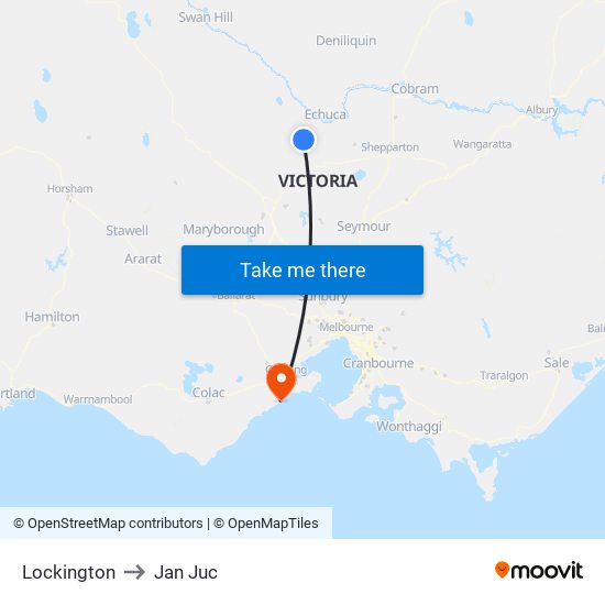 Lockington to Jan Juc map