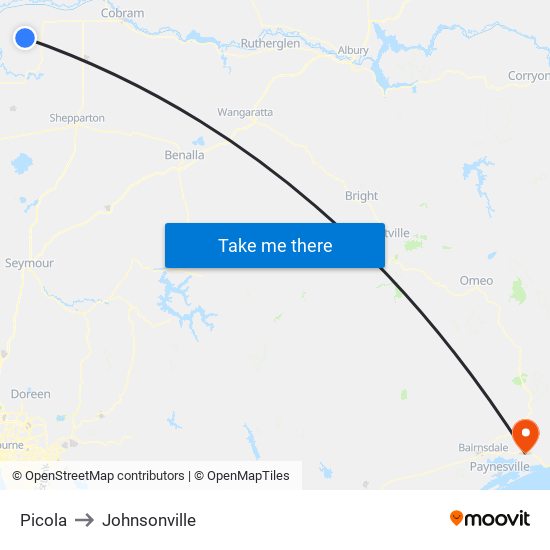 Picola to Johnsonville map