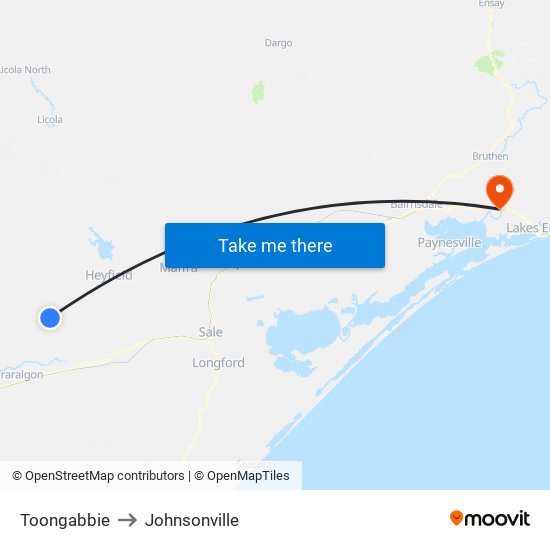 Toongabbie to Johnsonville map