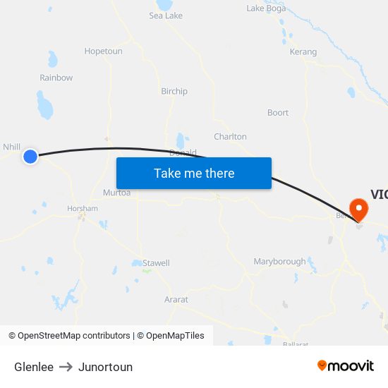 Glenlee to Junortoun map