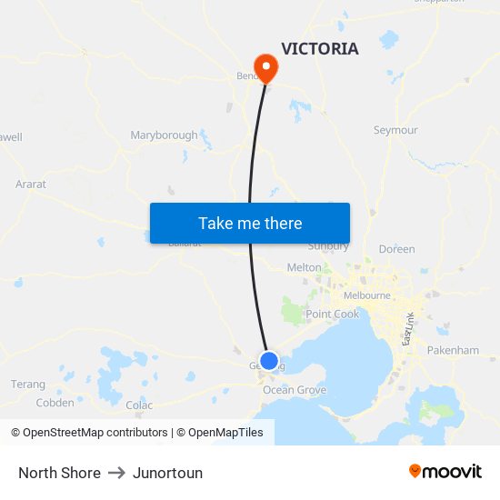 North Shore to Junortoun map