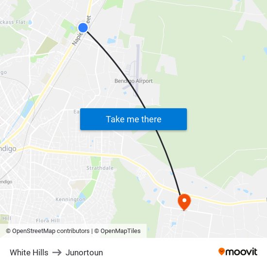 White Hills to Junortoun map