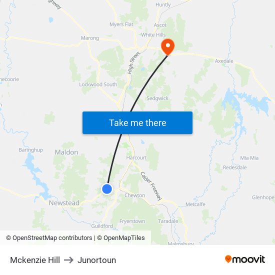 Mckenzie Hill to Junortoun map