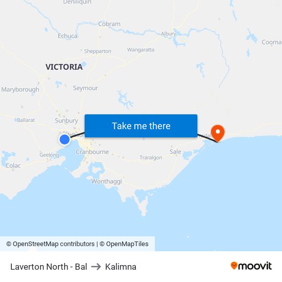 Laverton North - Bal to Kalimna map