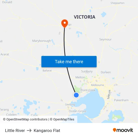 Little River to Kangaroo Flat map